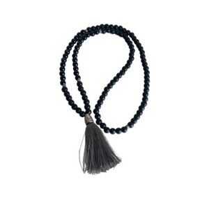 Hand knotted Shungite Black Tourmaline Mala Protection Necklace, Anti-Negativity